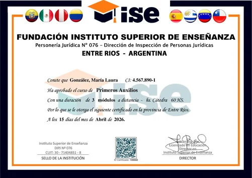 Modelo de certificado internacional