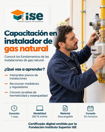 Capacitación en instalador de gas natural