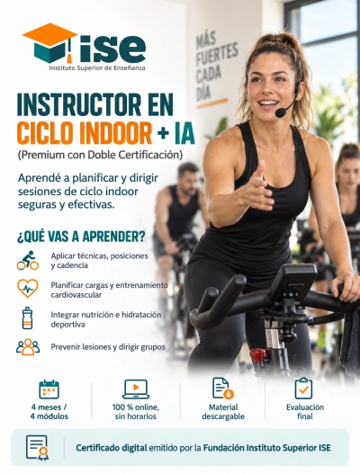 Instructor en Ciclo Indoor + IA (Premium con Doble Certificación)