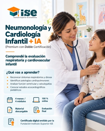 Neumonología y Cardiología Infantil + IA (Premium con Doble Certificación)