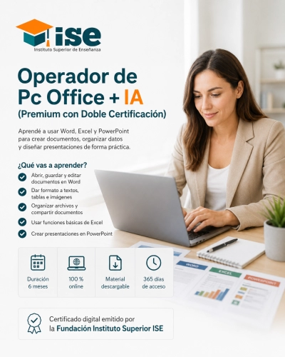 Operador de Pc Office + IA (Premium con Doble Certificación)