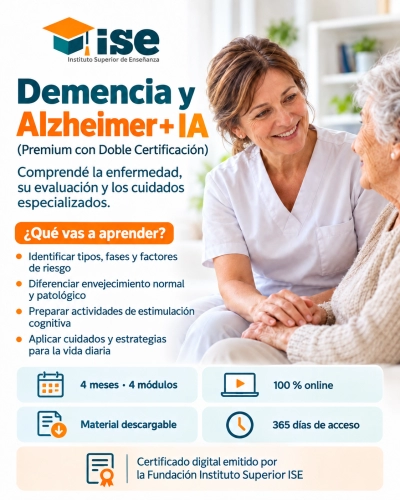 Demencia y Alzheimer + IA (Premium con Doble Certificación)