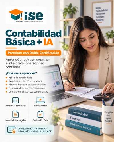 Contabilidad Básica + IA (Premium con Doble Certificación)