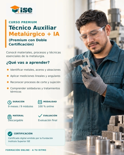 Técnico Auxiliar Metalúrgico + IA (Premium con Doble Certificación)