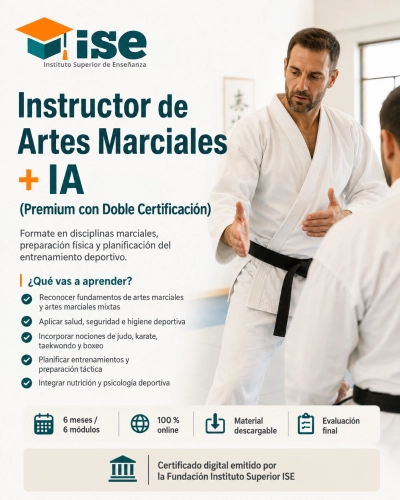 Instructor de Artes Marciales + IA (Premium con Doble Certificación)