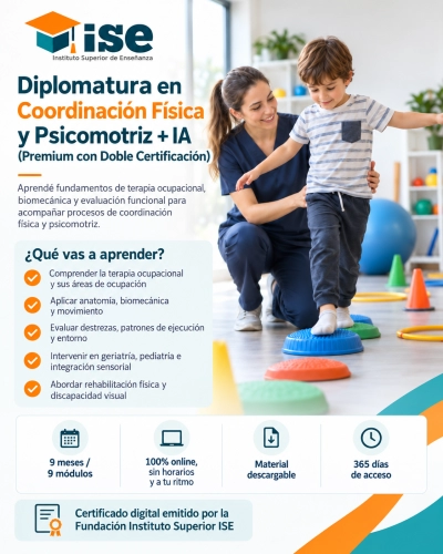Diplomatura en Coordinación Física y Psicomotriz + IA (Premium con Doble Certificación)