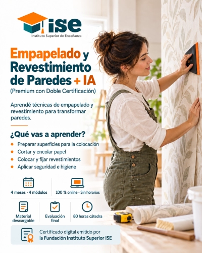 Empapelado y Revestimiento de Paredes + IA (Premium con Doble Certificación)