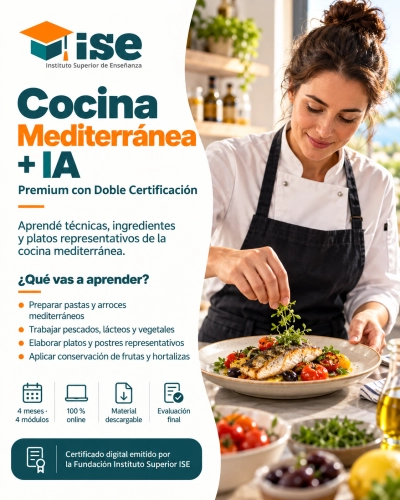 Cocina Mediterranea + IA (Premium con Doble Certificación)