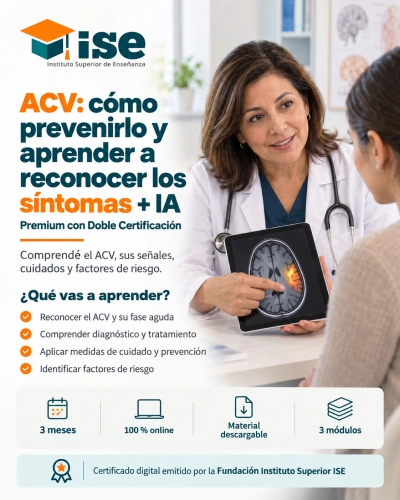 ACV: cómo prevenirlo y aprender a reconocer los síntomas + IA (Premium con Doble Certificación)