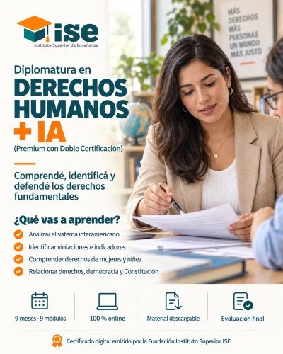Diplomatura en Derechos Humanos + IA (Premium con Doble Certificación)