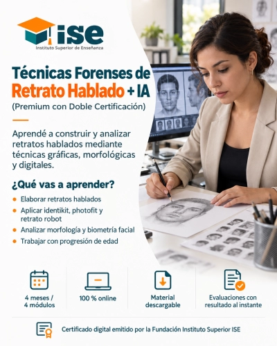Técnicas Forenses de Retrato Hablado + IA (Premium con Doble Certificación)