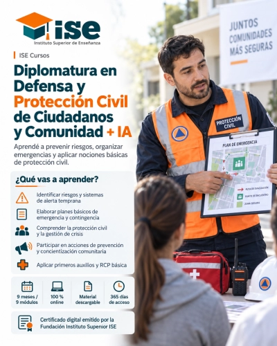 Diplomatura en Defensa y Protección Civil de Ciudadanos y Comunidad + IA (Premium con Doble Certificación)