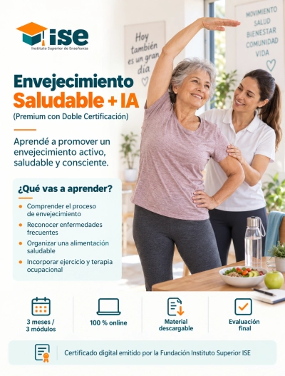 Envejecimiento Saludable + IA (Premium con Doble Certificación)