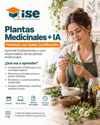 Plantas Medicinales + IA (Premium con Doble Certificación)