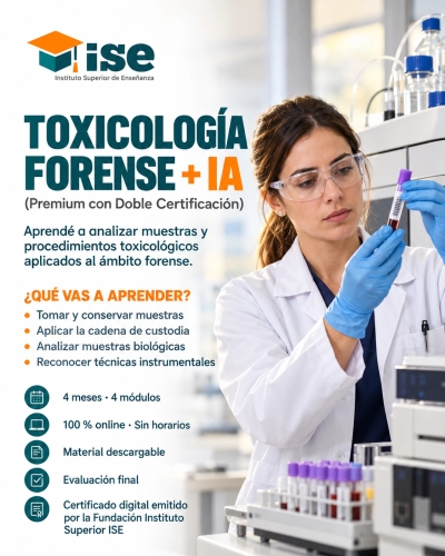 Toxicología Forense + IA (Premium con Doble Certificación)