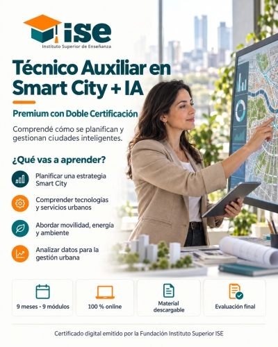 Técnico Auxiliar en Smart City + IA (Premium con Doble Certificación)