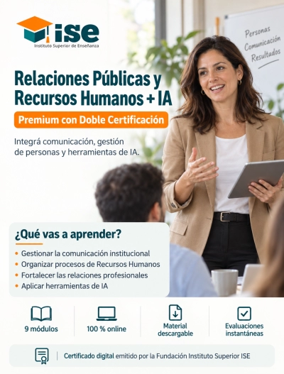Relaciones Publicas y Recursos Humanos + IA (Premium con Doble Certificación)