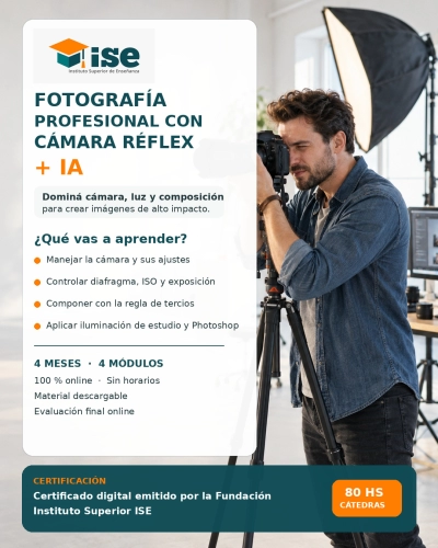 Fotografía Profesional con Cámara Réflex + IA