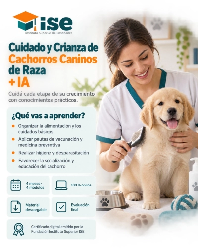 Cuidado y Crianza de Cachorros Caninos de Raza + IA