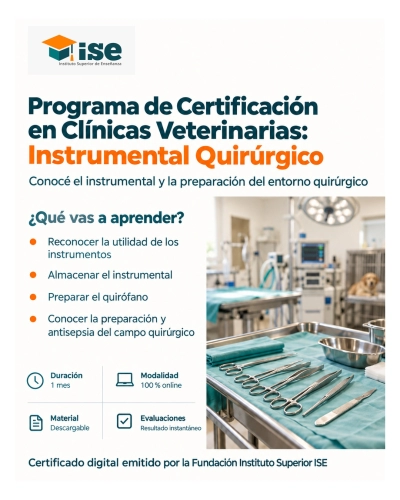 Programa de Certificación en Clínicas Veterinarias: Instrumental Quirúrgico