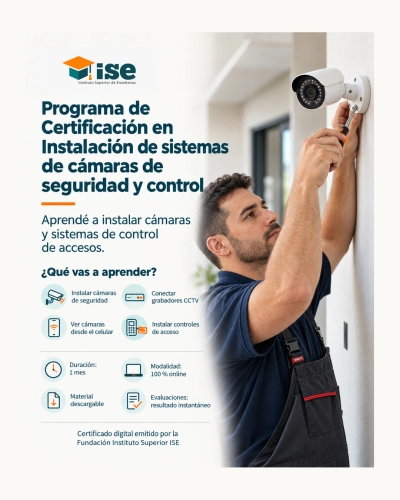 Programa de Certificación en Instalación de sistemas de cámaras de seguridad y control