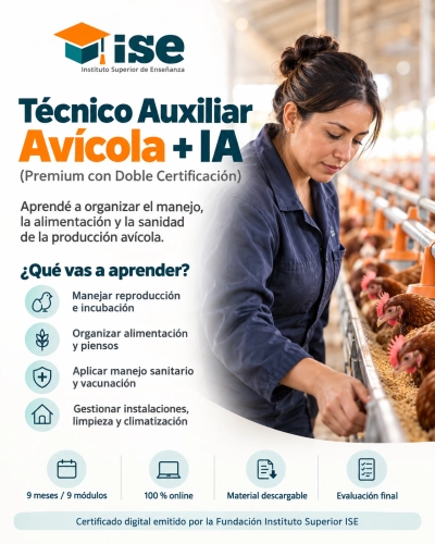 Técnico Auxiliar Avícola + IA (Premium con Doble Certificación)