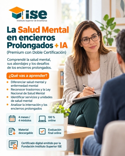 La Salud Mental en encierros Prolongados + IA (Premium con Doble Certificación)