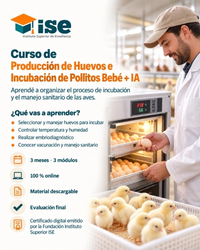 Curso de Producción de Huevos e Incubación de Pollitos Bebé + IA
