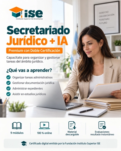 Secretariado Jurídico + IA (Premium con Doble Certificación)