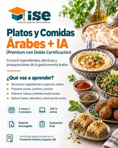 Platos y Comidas Árabes + IA (Premium con Doble Certificación)