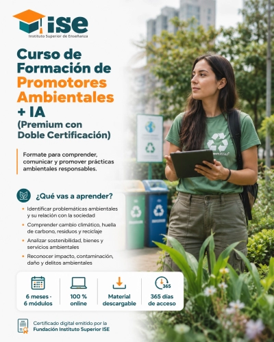 Curso de Formación de Promotores Ambientales + IA (Premium con Doble Certificación)