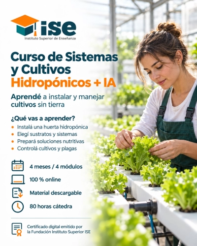 Curso de Sistemas y Cultivos Hidropónicos + IA