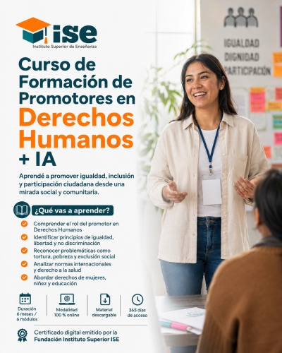 Curso de Formación de Promotores en Derechos Humanos + IA (Premium con Doble Certificación)