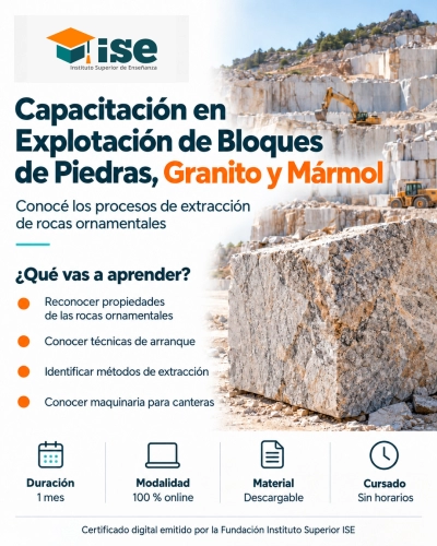 Capacitación en Explotación de Bloques de Piedras, Granito y Mármol