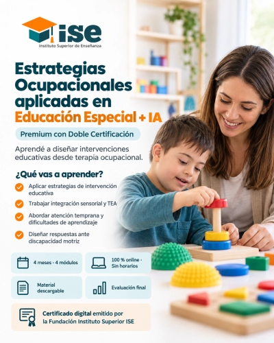 Estrategias Ocupacionales aplicadas en Educación Especial + IA (Premium con Doble Certificación)
