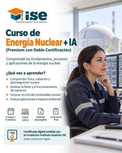 Curso de Energía Nuclear + IA (Premium con Doble Certificación)