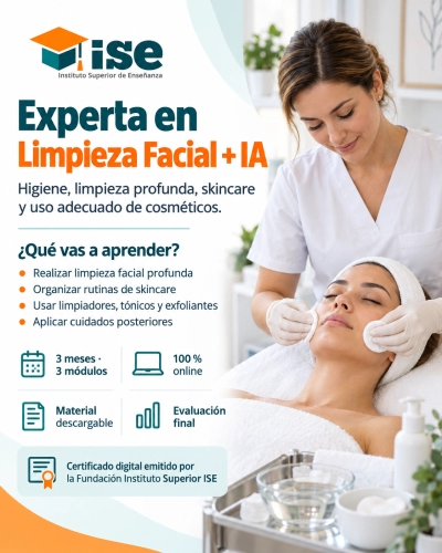 Experta en Limpieza Facial + IA (Premium con Doble Certificación)
