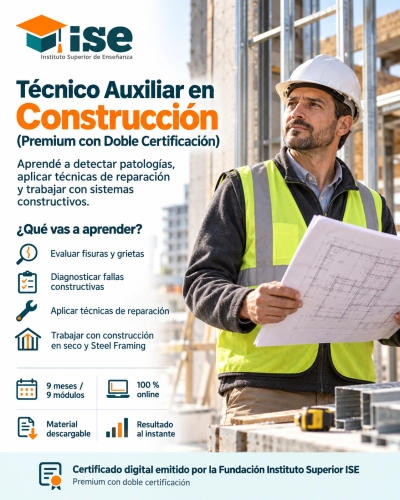 Técnico Auxiliar en Construcción + IA (Premium con Doble Certificación)