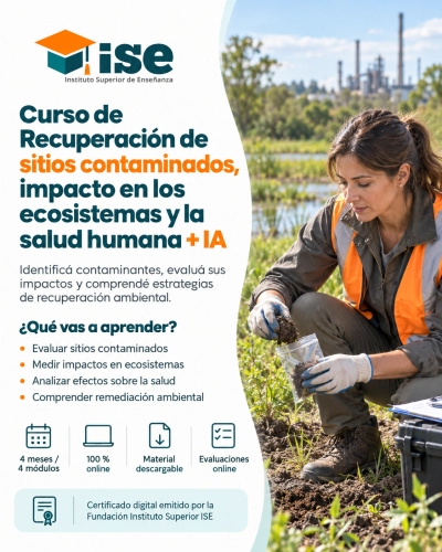 Curso de Recuperación de sitios contaminados, impacto en los ecosistemas y la salud humana + IA