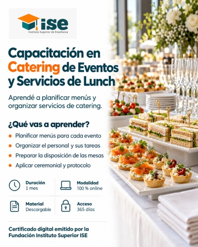 Capacitación en Catering de Eventos y Servicios de Lunch
