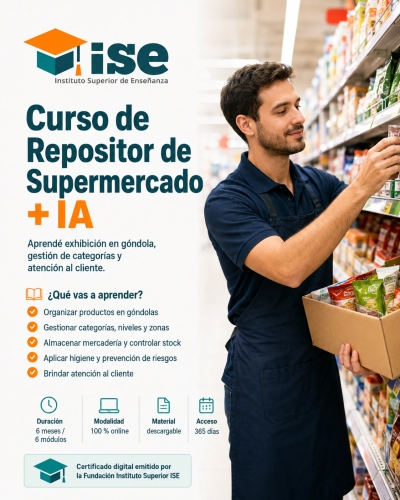 Curso de Repositor de Supermercado + IA (Premium con Doble Certificación)