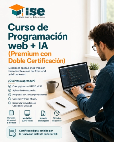 Curso de Programación web + IA (Premium con Doble Certificación)