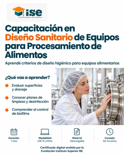 Capacitación en Diseño Sanitario de Equipos para Procesamiento de Alimentos