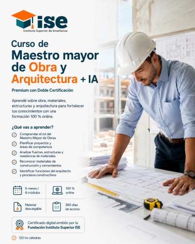 Curso de Maestro mayor de Obra y Arquitectura + IA (Premium con Doble Certificación)
