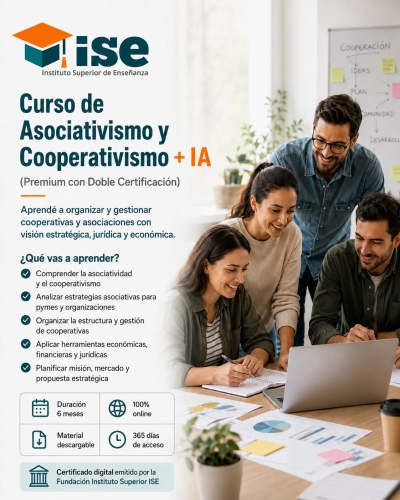 Curso de Asociativismo y Cooperativismo + IA (Premium con Doble Certificación)