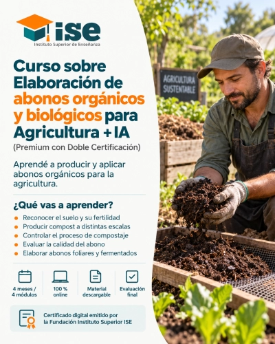 Curso sobre Elaboración de abonos orgánicos y biológicos para Agricultura + IA (Premium con Doble Certificación)