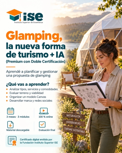 Glamping, la nueva forma de turismo + IA (Premium con Doble Certificación)