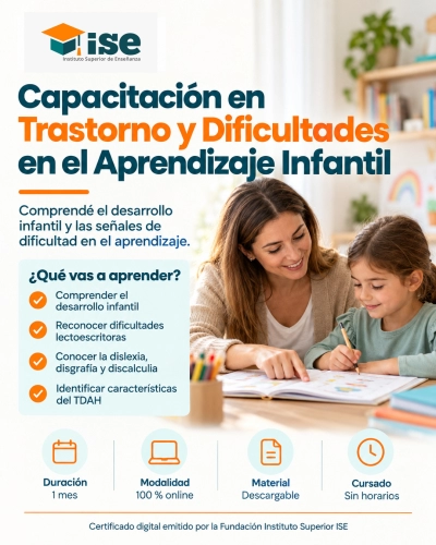 Capacitación en Trastorno y Dificultades en el Aprendizaje Infantil