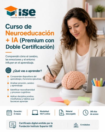 Curso de Neuroeducación + IA (Premium con Doble Certificación)