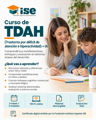 Curso de TDAH (Trastorno por deficit de atención e hiperactividad) + IA